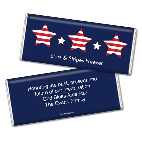 Personalized Patriotic Themed Chocolate Bar
