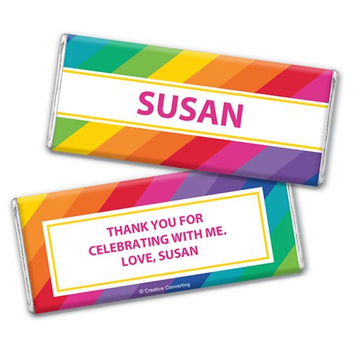 Personalized Birthday Rainbow Chocolate Bar Wrappers
