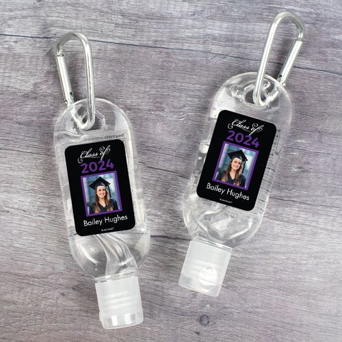Personalized Graduation Class of Hand Sanitizer with Carabiner - 1 fl. oz Bottle
