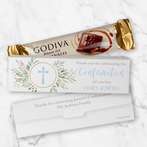 Personalized Godiva Chocolate Box Cross Circle Confirmation
