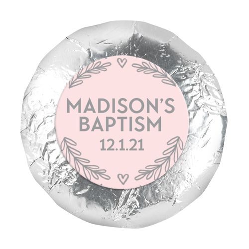Personalized Bonnie Marcus Filigree and Heart Baptism 1.25" Stickers (48 Stickers)