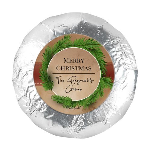 Personalized Christmas Brown Paper Packages 1.25" Stickers (48 Stickers)