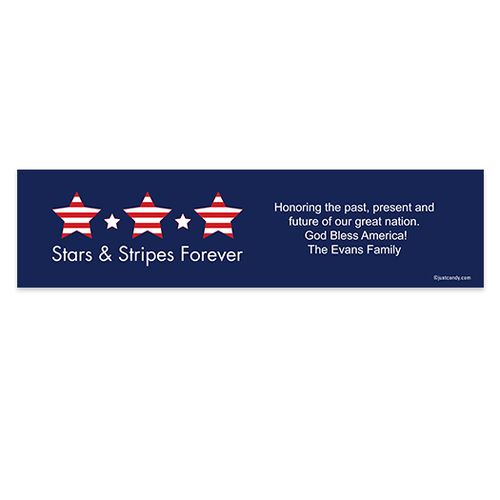 Personalized Independence Day Stars & Stripes 5 Ft. Banner