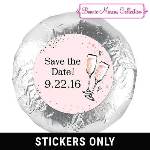 The Bubbly Save the Date Favors 1.25in Stickers