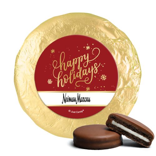 Personalized Happy Holidays Add Your Logo Chocolate Covered Oreos