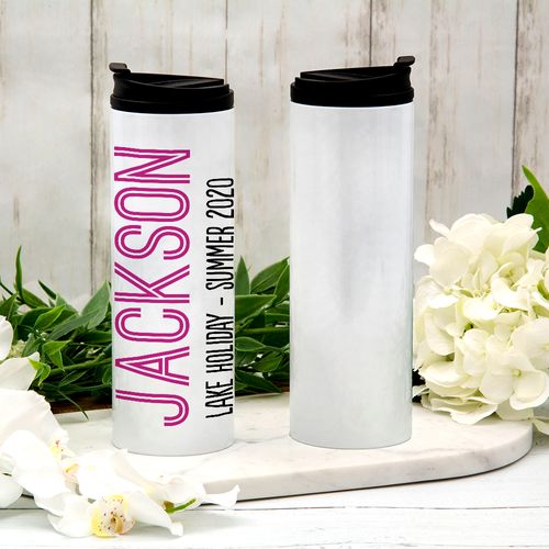 Personalized Name Block Letters Stainless Steel Thermal Tumbler (16oz)