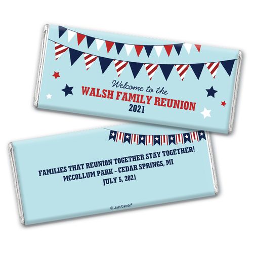 Personalized Family Reunion Patriotic Hershey's Chocolate Bar & Wrapper