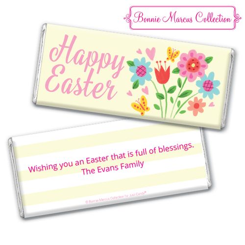Bonnie Marcus Collection Easter Spring Flowers Chocolate Bar & Wrapper