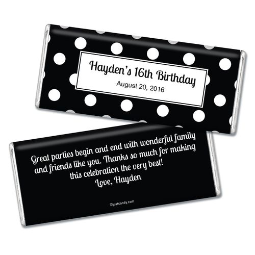 Birthday Personalized Chocolate Bar Polka Dot