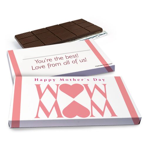 Deluxe Personalized Heart Mother's Day Chocolate Bar in Gift Box (3oz Bar)