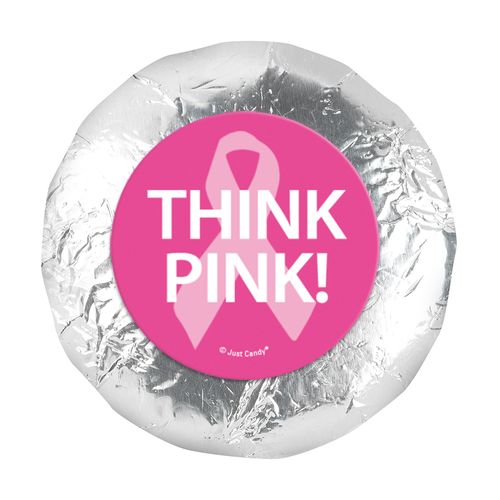 Personalized Bonnie Marcus 1.25" Stickers - Breast Cancer Awareness Simply Pink (48 Stickers)