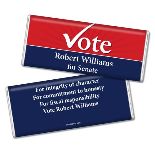 Personalized Chocolate Bar & Wrapper - Election Campaigns Vote Yes