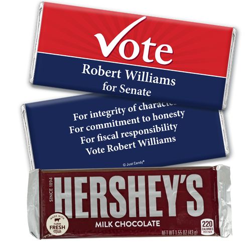 Election Campaigns Personalized Hershey's Milk Chocolate Bar Election Vote Yes