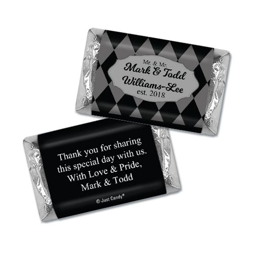 Personalized Hershey's Miniatures - Gay Wedding Mr. & Mr. Regal