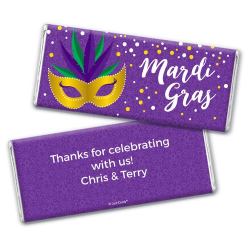 Personalized Chocolate Bar Wrappers Only - Mardi Gras Big Easy