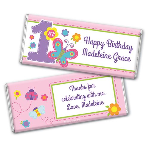 Personalized Birthday Butterfly Chocolate Bar Wrappers