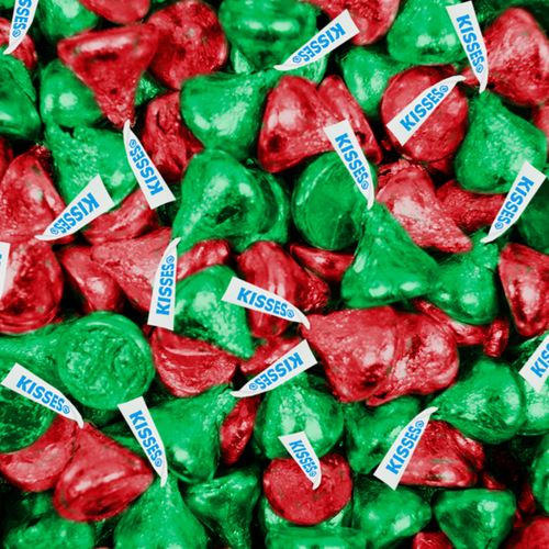 Hershey's Kisses Red & Green Foil Candy