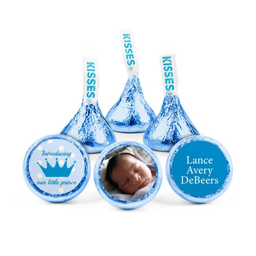 Personalized Boy Birth Announcement Polka Dots Hershey's Kisses