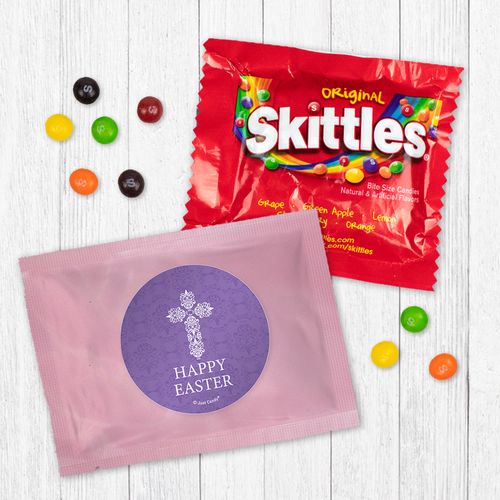 Personalized Easter Purple Cross - Skittles