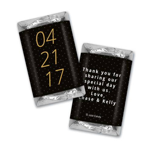 Wedding Save the Date Dots Personalized Hershey's Miniatures