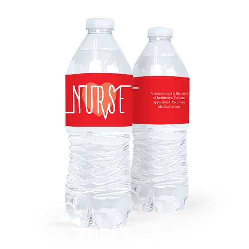 Nurse Appreciation Nurse Pulse Water Bottle Sticker Labels (5 Labels)