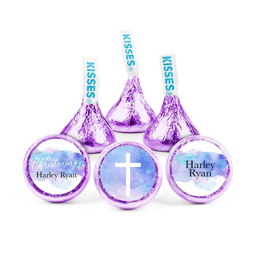 Personalized Watercolor Christening Hershey's Kisses