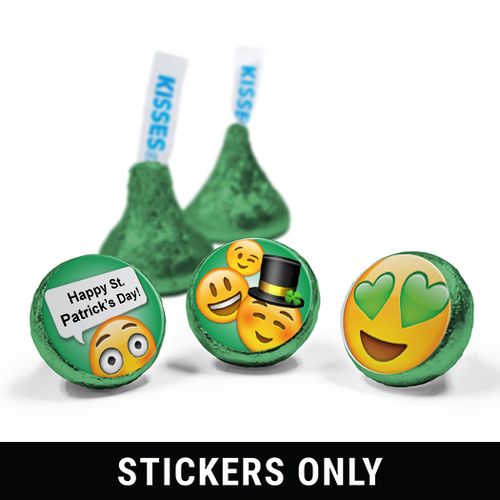 Personalized St. Patrick's Day Emoji 3/4" Sticker (108 Stickers)
