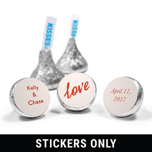 Personalized 3/4" Sticker Bubbling Love Anniversary Favors