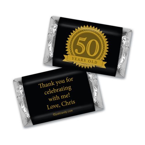 50th Birthday Seal of Experience MINIATURES Candy Personalized Assembled