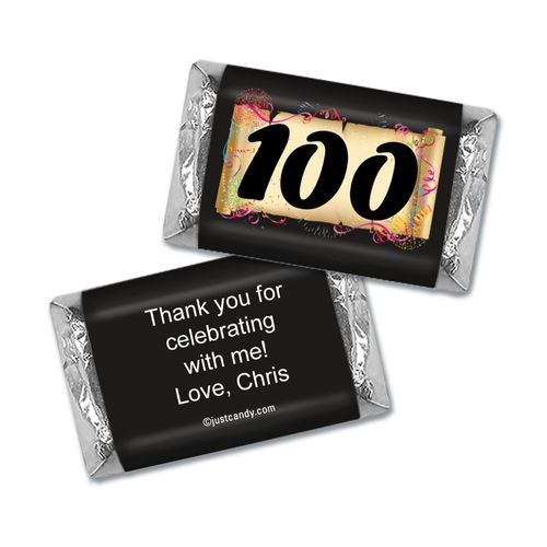 Commemorate 100th Birthday Personalized Miniature Wrappers