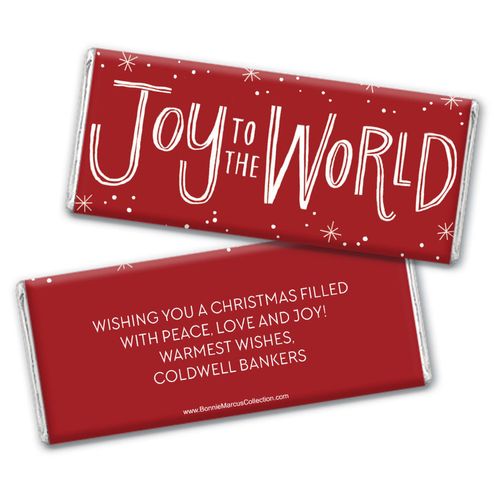 Personalized Bonnie Marcus Chocolate Bar & Wrapper - Christmas Joy to the World