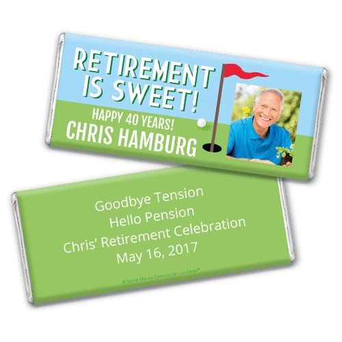 Personalized Bonnie Marcus Collection Retirement Gone Golfin' Assembled Chocolate Bar