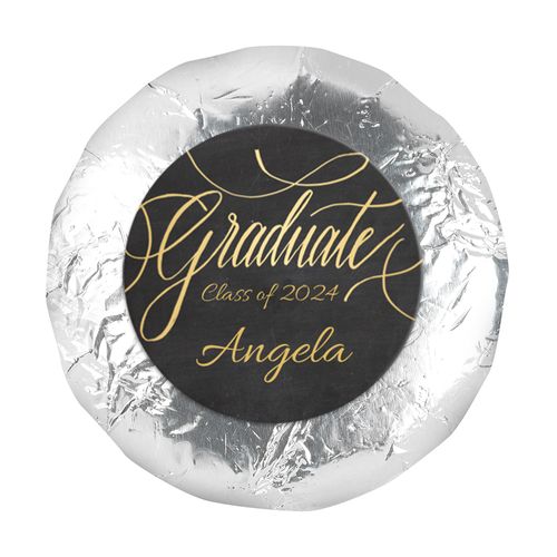Personalized Bonnie Marcus Collection Chalkboard Graduation 1.25" Stickers (48 Stickers)
