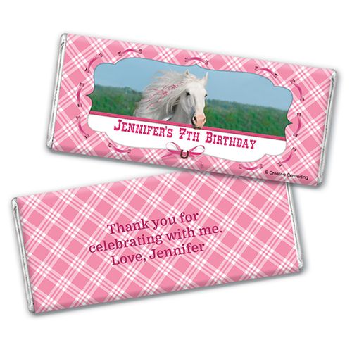 Personalized Birthday Horse Chocolate Bar Wrappers