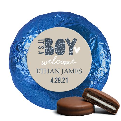 Personalized It's a Boy Birth Announcement Milk Chocolate Covered Oreos