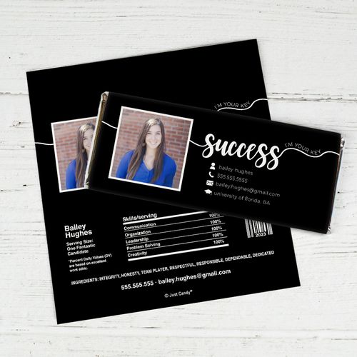 Personalized Resume Photo Chocolate Bar Wrappers