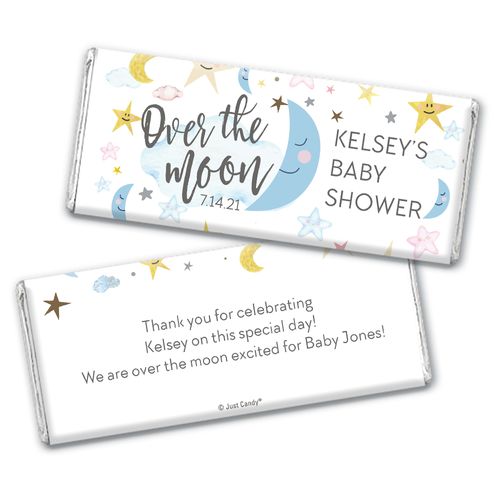 Personalized Baby Shower Over the Moon Chocolate - Assembled