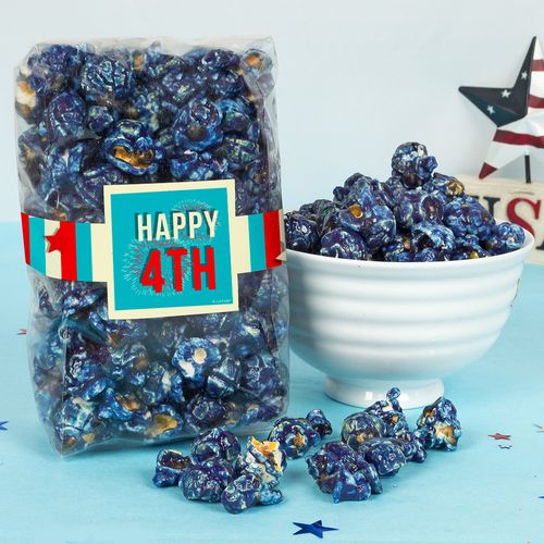 4th of July Star Spangled Stripes Candy Coated Popcorn 8 oz Bags