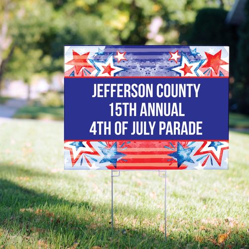 Personalized Patriotic Yard Sign