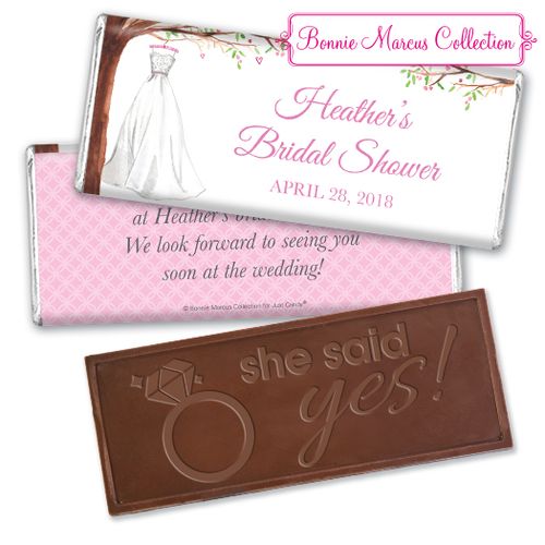 Personalized Bonnie Marcus Embossed Chocolate Bar & Wrapper - Wonderful Wedding Dress