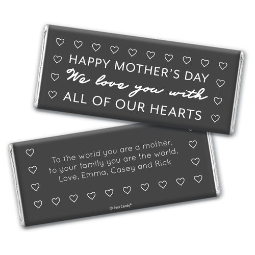 Personalized Mother's Day All Our Hearts Chocolate Bar Wrappers