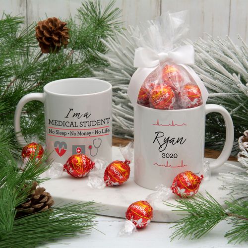 Personalized Med Student 11oz Mug with Lindt Truffles
