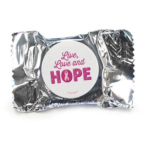 Personalized York Peppermint Patties- Breast Cancer Awareness Live Love Hope