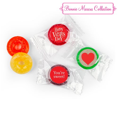 Personalized Valentine's Day Cute Hearts LifeSavers 5 Flavor Hard Candy (300 Pack)