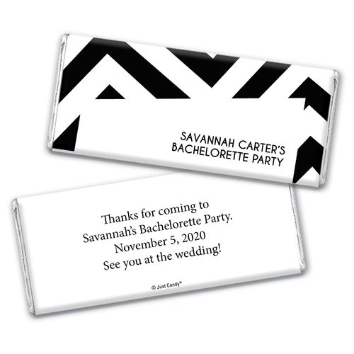 Chevron PartyBachelorette Party Favors Personalized Candy Bar - Wrapper Only