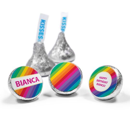 Personalized Birthday Rainbow Hershey's Kisses