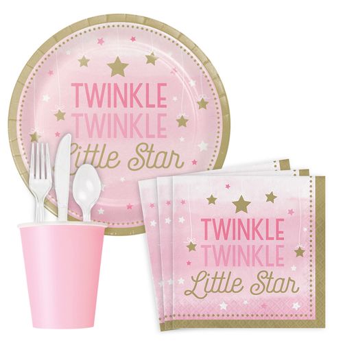 Twinkle Twinkle Little Star Pink Standard Party Kit Serves 8