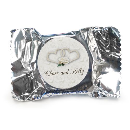 Wedding Favor Personalized York Peppermint Patties Two Hearts Lord's Blessing