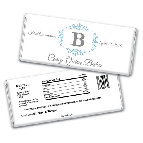 Elegant Monogram Personalized Candy Bar - Wrapper Only