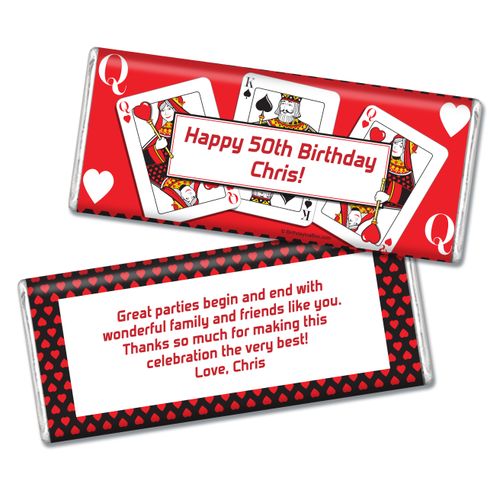 Birthday Playing Cards Personalized Chocolate Bar & Wrapper